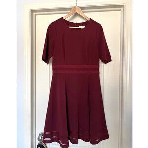 Calvin Klein Burgundy A-Line Dress